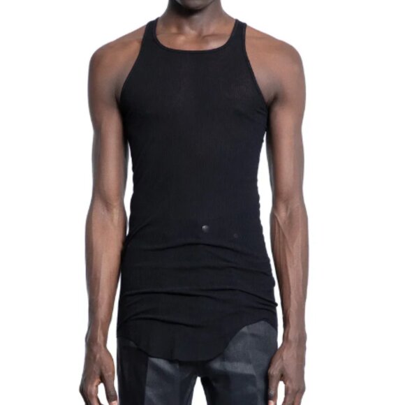 BNWT SS25 RICK OWENS "HOLLYWOOD" BASIC RIB TANK BLK XS & S - Picture 1 of 14